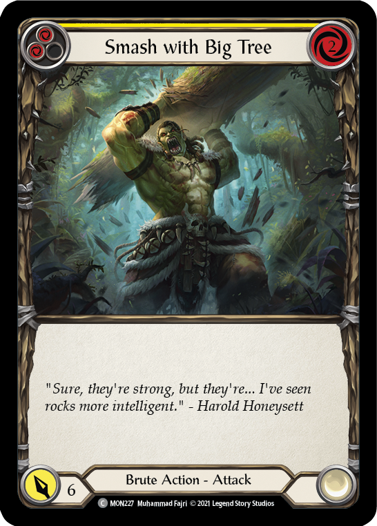 Smash with Big Tree (Yellow) [MON227] 1st Edition Normal - Duel Kingdom