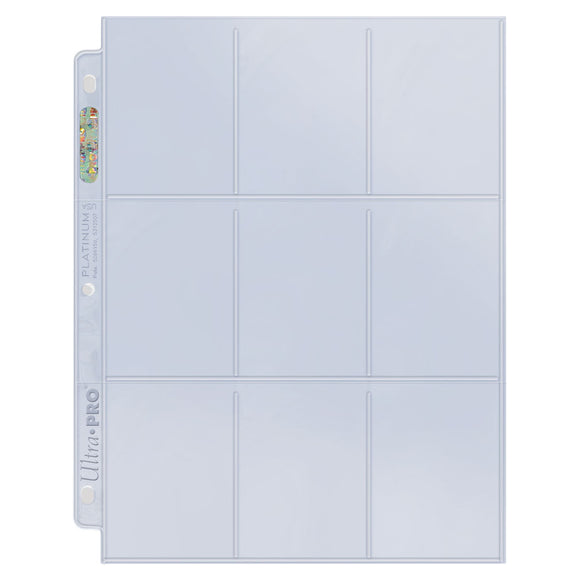 100ct 9-Pocket Platinum Pages for Standard Size Cards