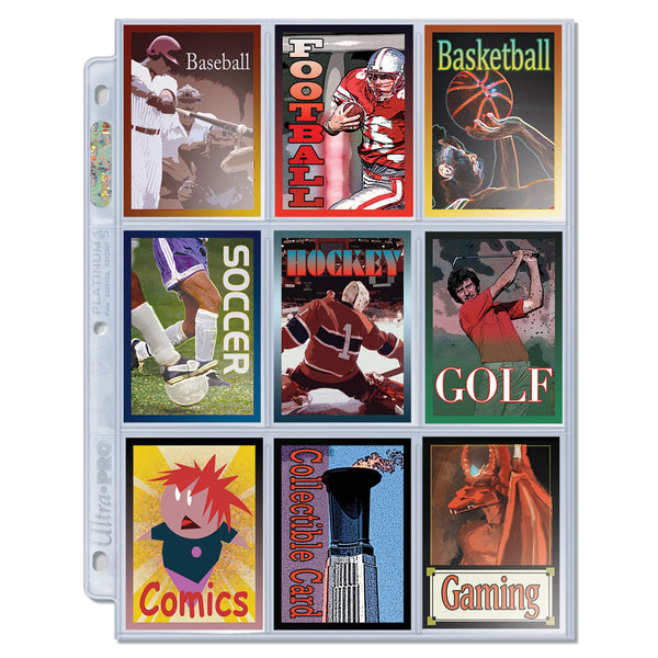 100ct 9-Pocket Platinum Pages for Standard Size Cards