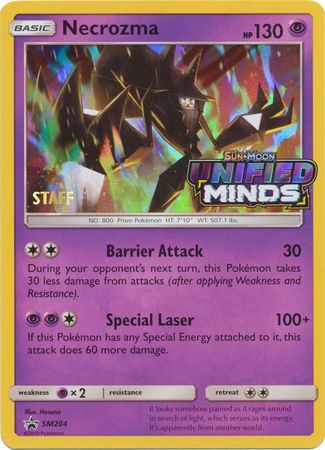 Necrozma (Staff Prerelease Promo) (SM204) [Sun & Moon: Black Star Promos] - Duel Kingdom