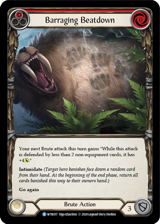 Barraging Beatdown (Red) [WTR017] Unlimited Rainbow Foil - Duel Kingdom