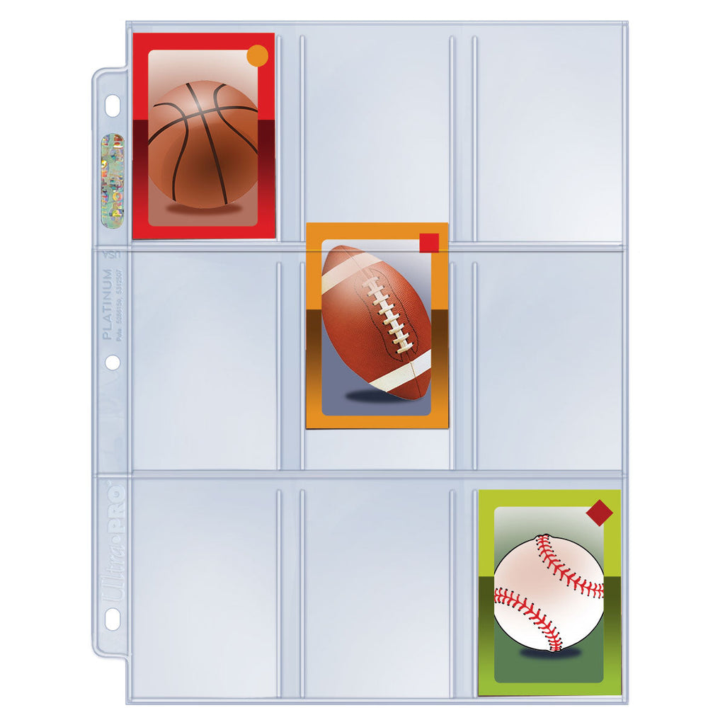 100ct 9-Pocket Platinum Pages for Standard Size Cards