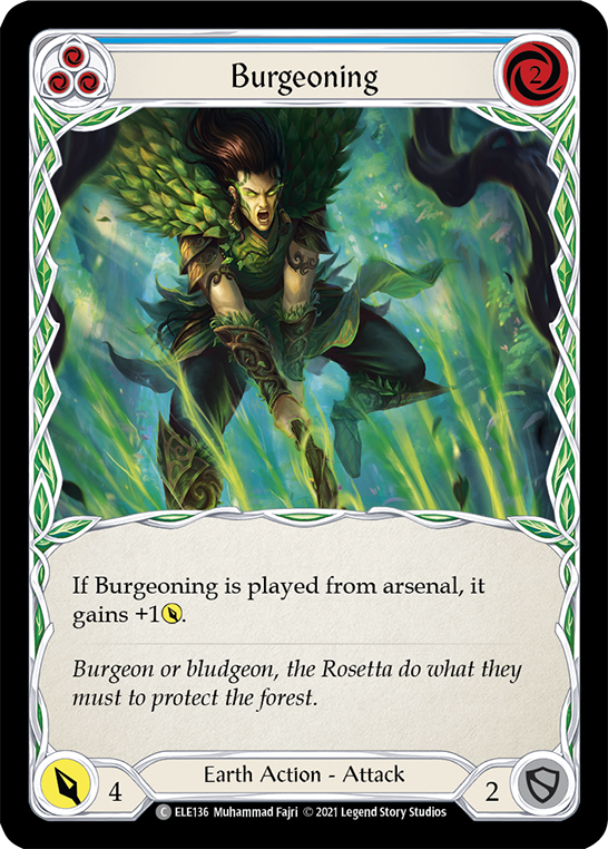 Burgeoning (Blue) [ELE136] 1st Edition Normal - Duel Kingdom
