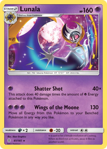 Lunala - 61/145 (Cracked Ice Holo) [061/145] [Deck Exclusives] Holofoil