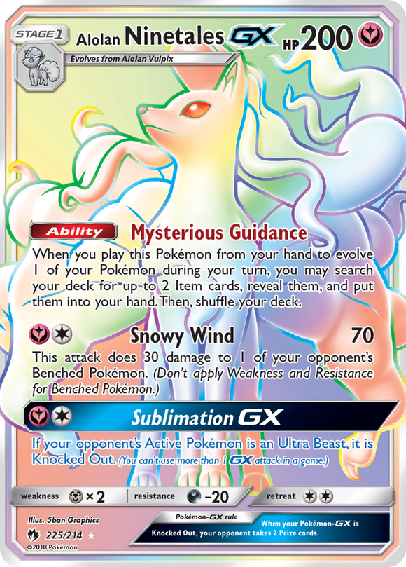 Alolan Ninetales GX (225/214) [Sun & Moon: Lost Thunder] - Duel Kingdom