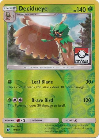 Decidueye (11/149) (League Promo) [Sun & Moon: Base Set] - Duel Kingdom