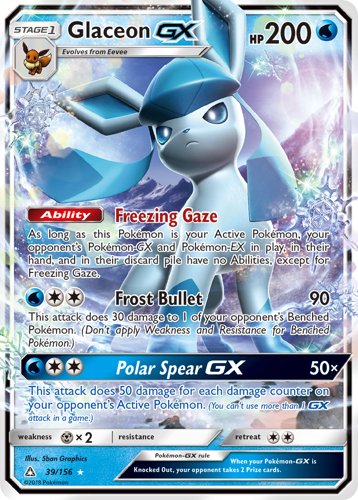 Glaceon GX (39/156) [Sun & Moon: Ultra Prism] - Duel Kingdom