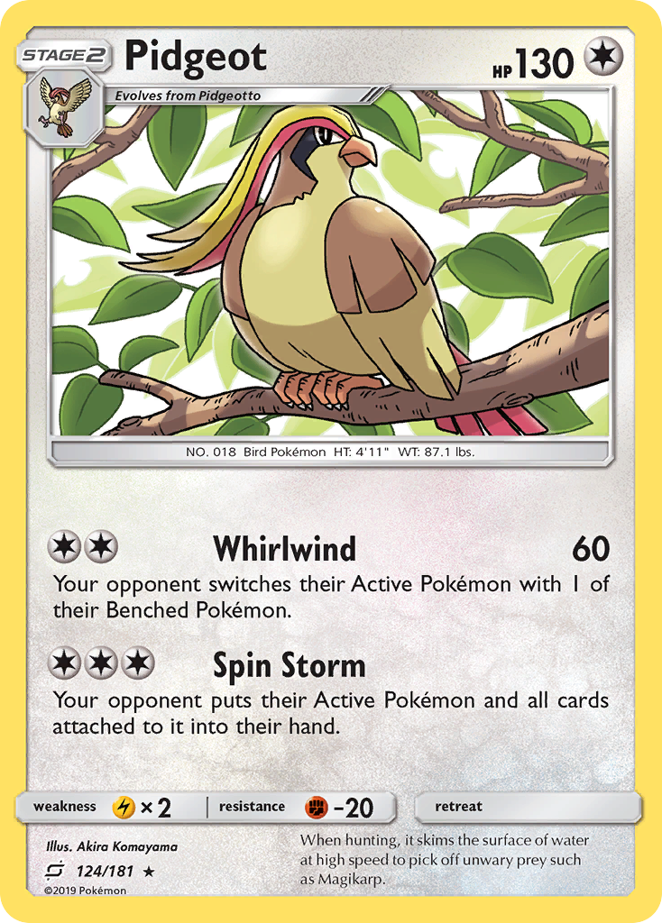 Pidgeot (124/181) [Sun & Moon: Team Up] - Duel Kingdom