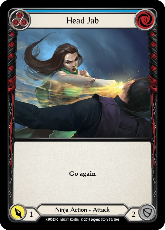 Head Jab (Blue) [KSU023-C] 1st Edition Normal - Duel Kingdom