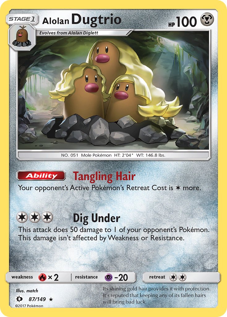 Alolan Dugtrio (87/149) (Cosmos Holo) (Blister Exclusive) [Sun & Moon: Base Set] - Duel Kingdom