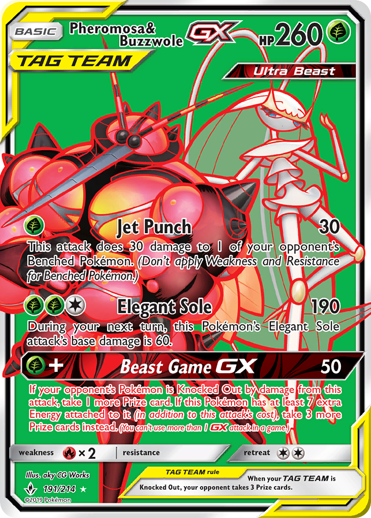 Pheromosa & Buzzwole GX (191/214) [Sun & Moon: Unbroken Bonds] - Duel Kingdom