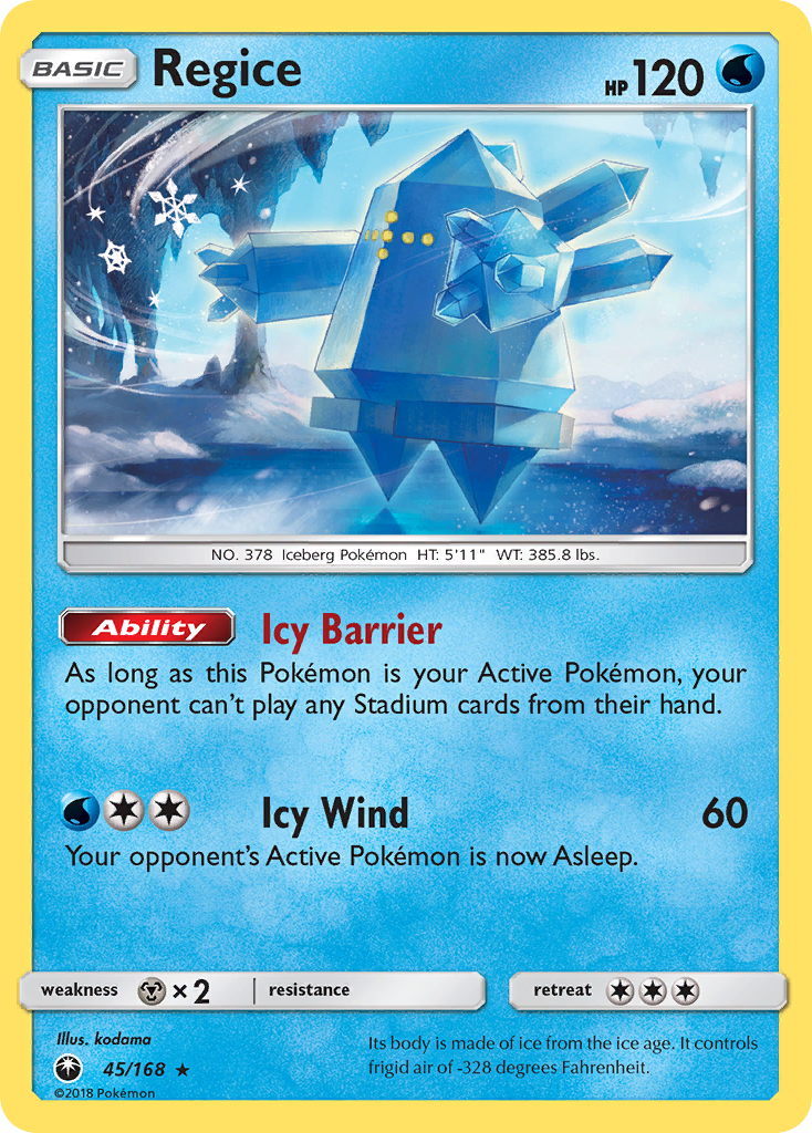 Regice (45/168) [Sun & Moon: Celestial Storm] - Duel Kingdom