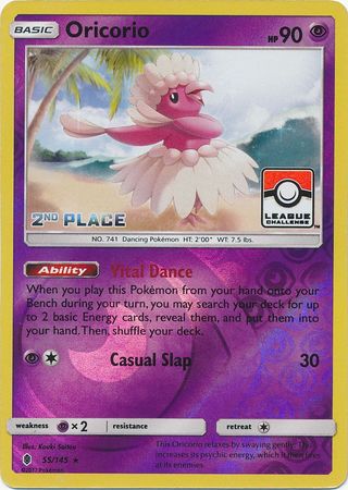 Oricorio (55/145) (League Promo 2nd Place) [Sun & Moon: Guardians Rising] - Duel Kingdom