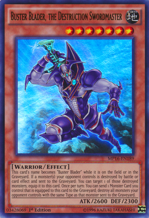 Buster Blader, the Destruction Swordmaster [MP16-EN189] Ultra Rare - Duel Kingdom