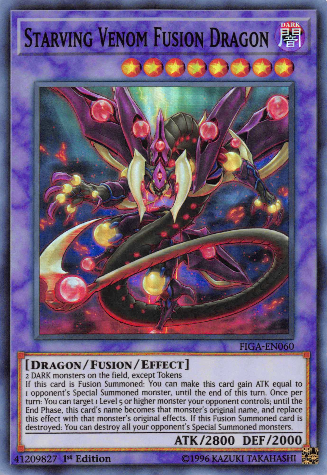 Starving Venom Fusion Dragon [FIGA-EN060] Super Rare
