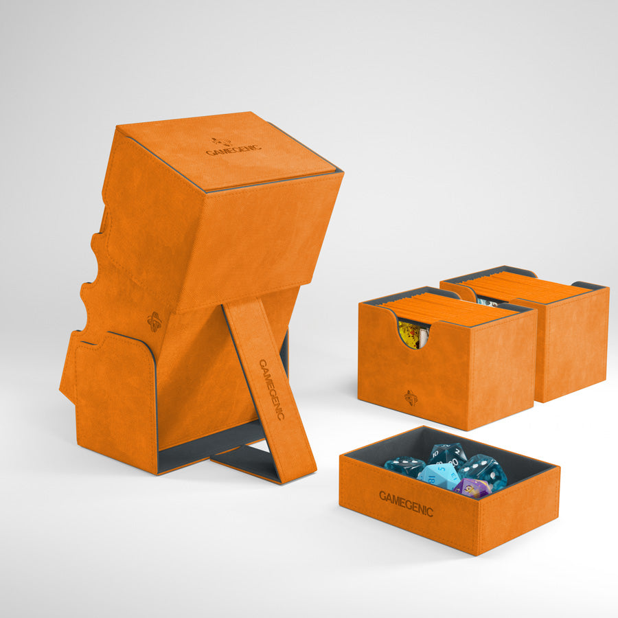 Stronghold Convertible Orange Deck Box (200ct) - Duel Kingdom