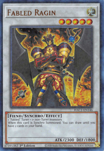 Fabled Ragin (Duel Terminal) [HAC1-EN146] Parallel Rare