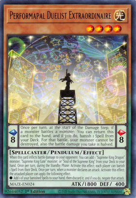 Performapal Duelist Extraordinaire [MAZE-EN024] Rare