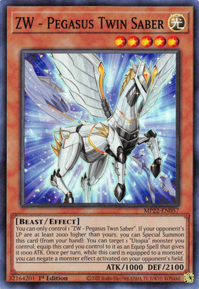 ZW - Pegasus Twin Saber [MP22-EN057] Super Rare