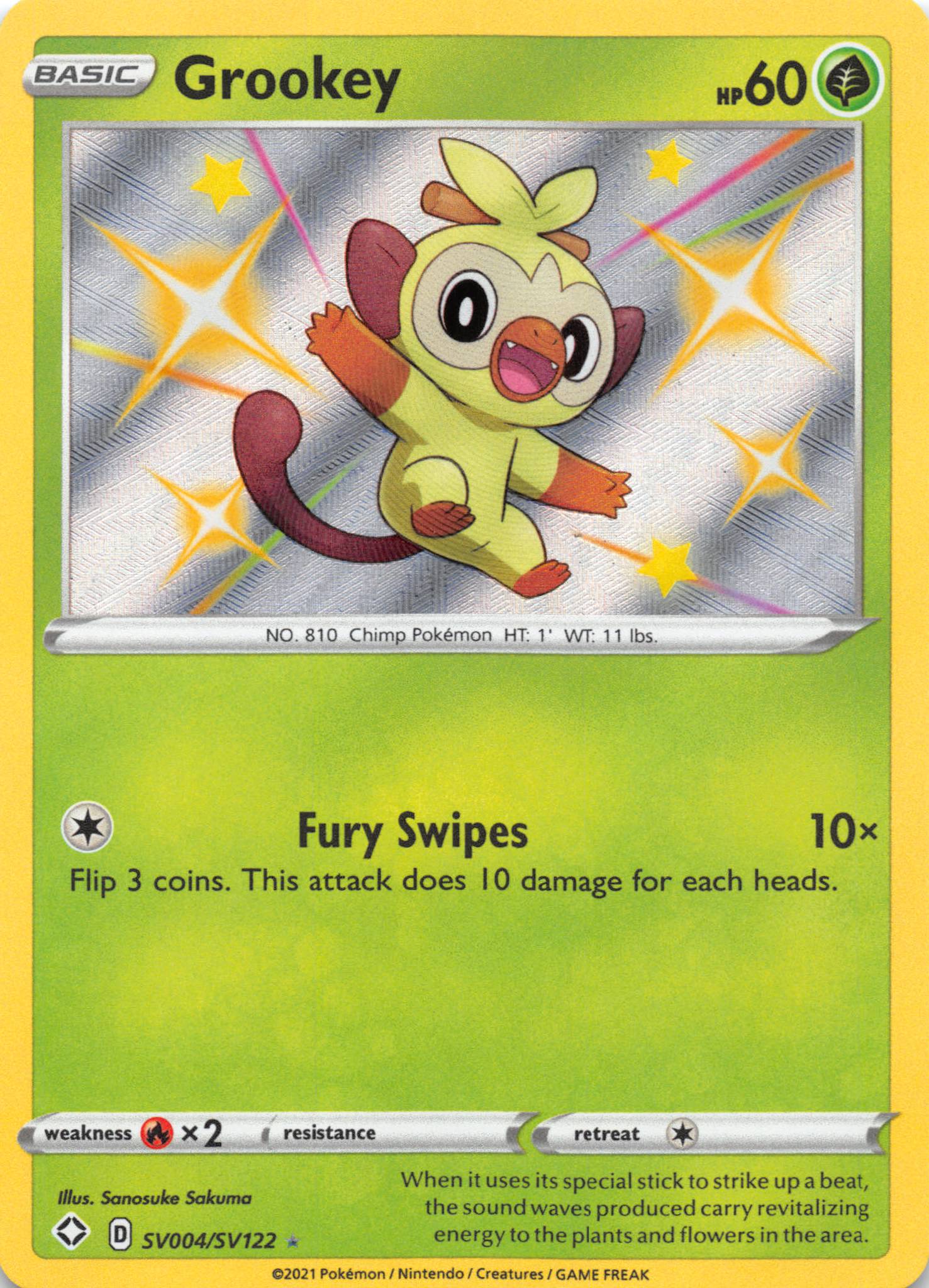 Grookey [SV004/SV122] [Shining Fates: Shiny Vault] - Duel Kingdom