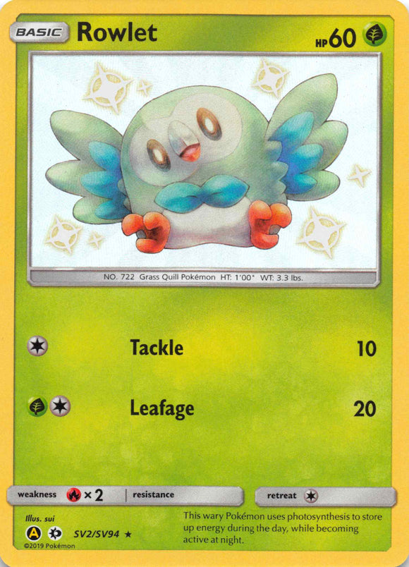 Rowlet (SV2/SV94) [Hidden Fates: Shiny Vault] - Duel Kingdom