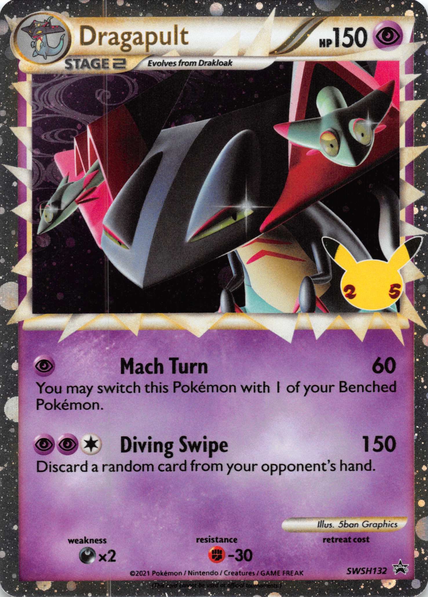 Dragapult (SWSH132) (Celebrations) [Sword & Shield: Black Star Promos]