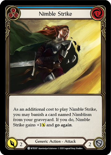 Nimble Strike (Blue) [WTR187] Unlimited Rainbow Foil - Duel Kingdom