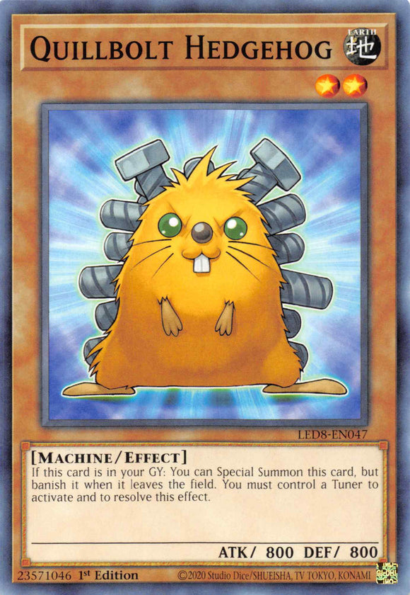 Quillbolt Hedgehog [LED8-EN047] Common - Duel Kingdom