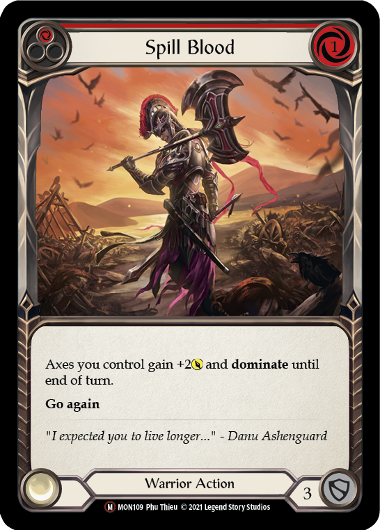 Spill Blood (Rainbow Foil) [U-MON109-RF] Unlimited Rainbow Foil - Duel Kingdom