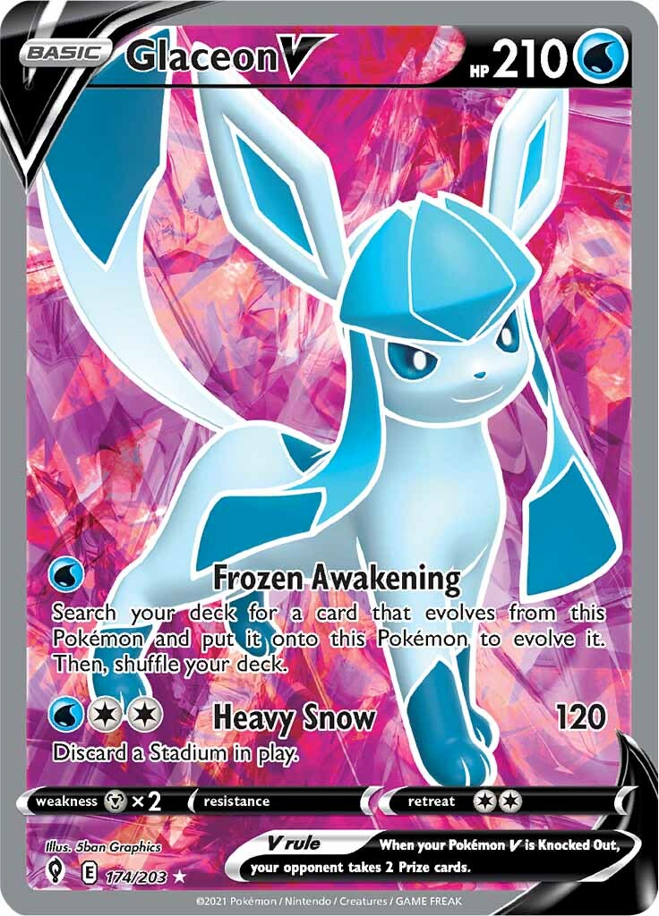 Glaceon V (174/203) [Sword & Shield: Evolving Skies] - Duel Kingdom