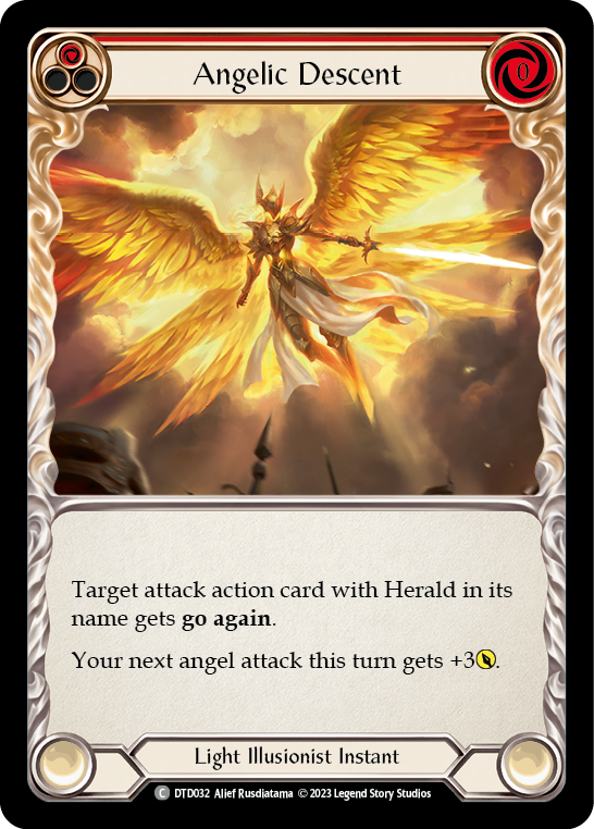 Angelic Descent (Red) [DTD032] (Dusk Till Dawn)  Rainbow Foil