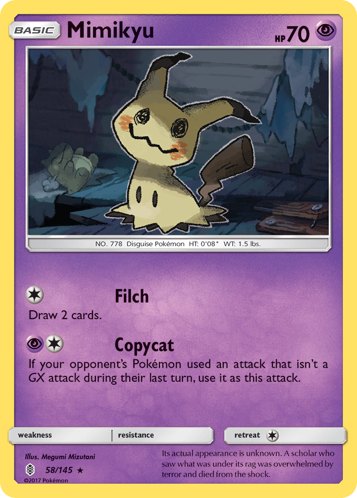 Mimikyu (58/145) [Sun & Moon: Guardians Rising] - Duel Kingdom