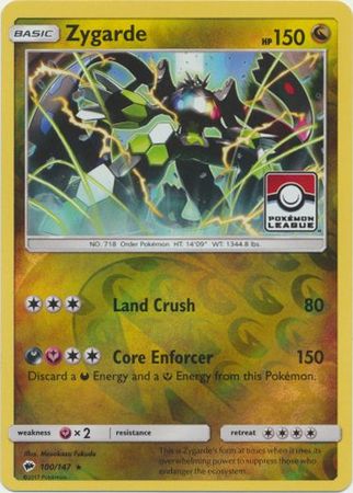 Zygarde (100/147) (League Promo) [Sun & Moon: Burning Shadows] - Duel Kingdom