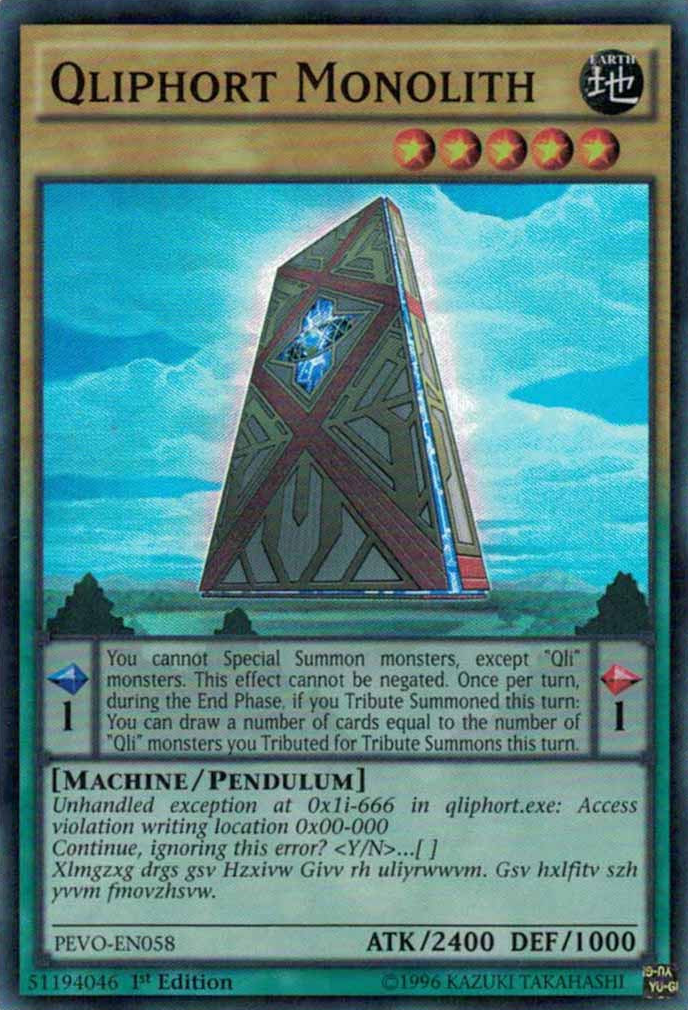 Qliphort Monolith [PEVO-EN058] Super Rare - Duel Kingdom