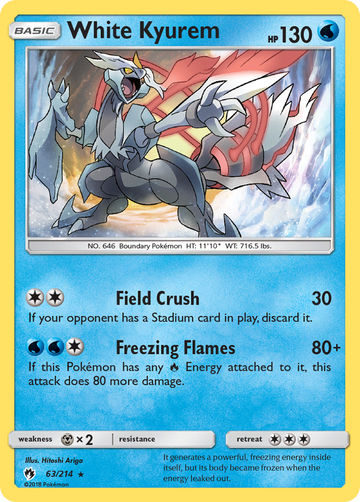 White Kyurem (63/214) [Sun & Moon: Lost Thunder] - Duel Kingdom