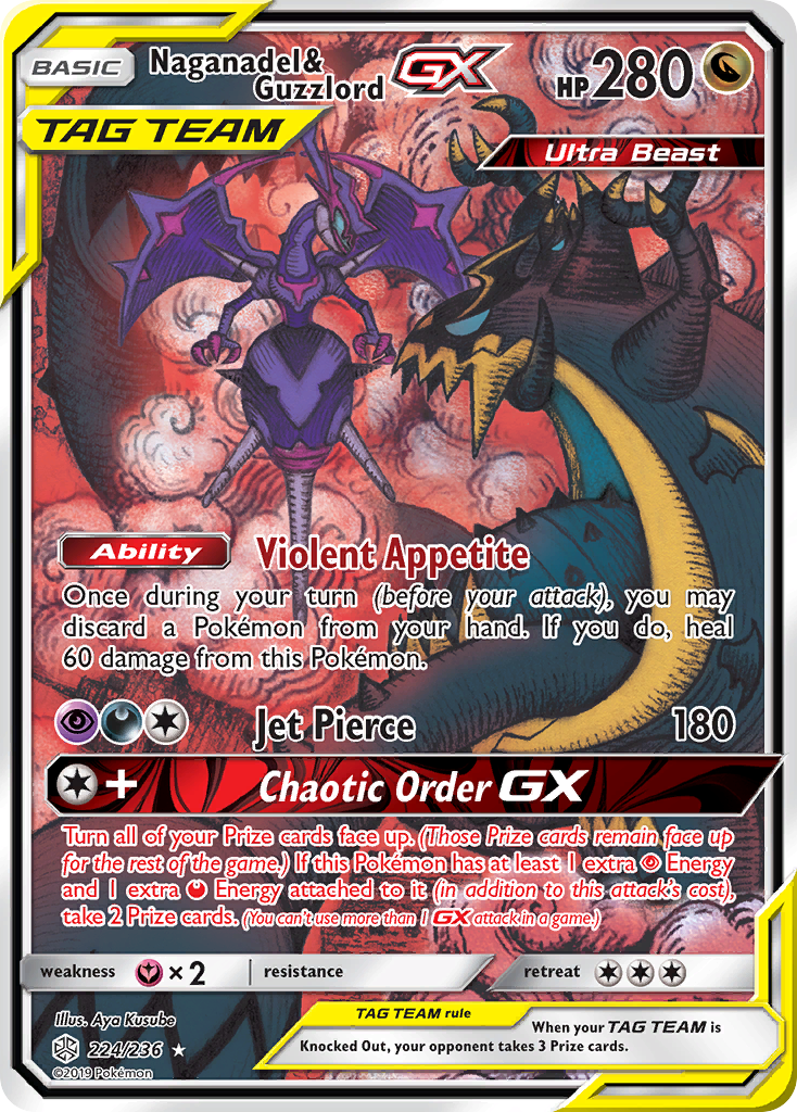 Naganadel & Guzzlord GX (224/236) [Sun & Moon: Cosmic Eclipse] - Duel Kingdom