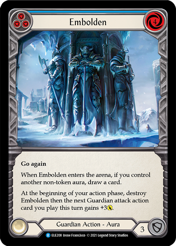 Embolden (Blue) [ELE208] 1st Edition Normal - Duel Kingdom