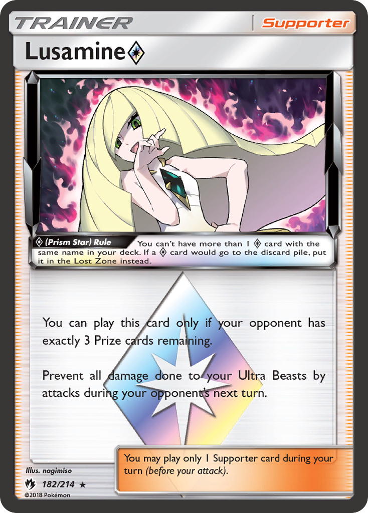 Lusamine (Prism Star) (182/214) [Sun & Moon: Lost Thunder] - Duel Kingdom