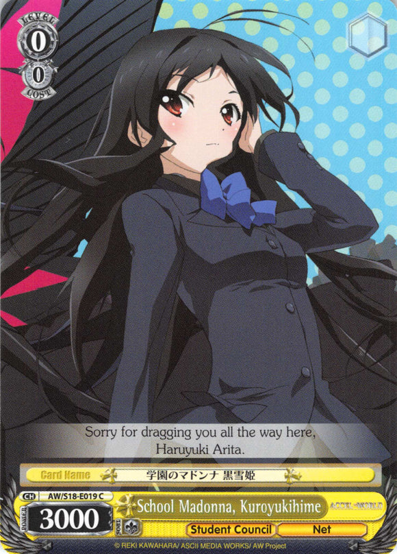 School Madonna, Kuroyukihime (AW/S18-E019 C) [Accel World]