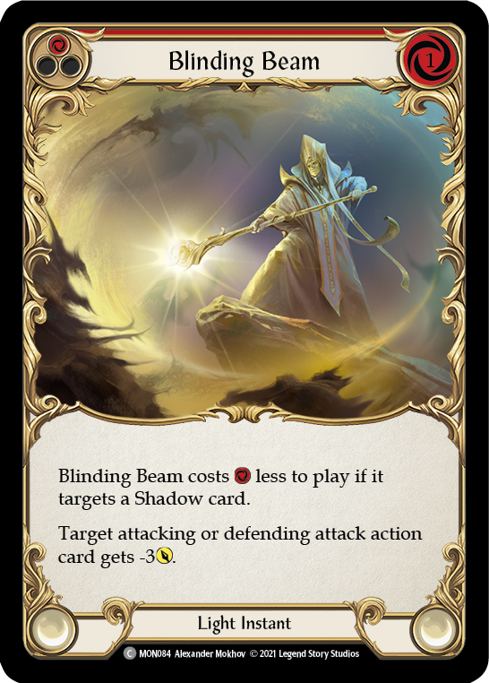 Blinding Beam (Red) (Rainbow Foil) [MON084-RF] 1st Edition Rainbow Foil - Duel Kingdom