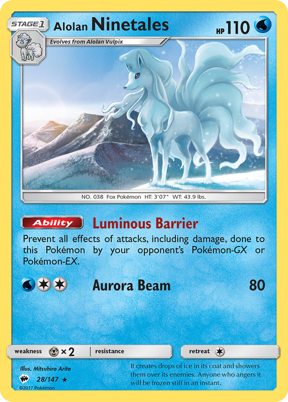 Alolan Ninetales (28/147) [Sun & Moon: Burning Shadows] - Duel Kingdom