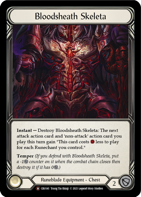 Bloodsheath Skeleta (Rainbow Foil) [CRU141-RF] Unlimited Rainbow Foil - Duel Kingdom
