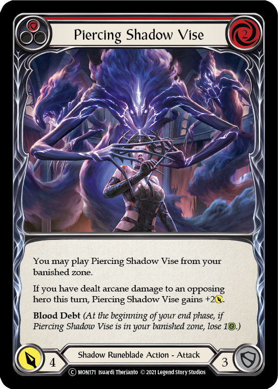 Piercing Shadow Vise (Red) (Rainbow Foil) [U-MON171-RF] Unlimited Rainbow Foil - Duel Kingdom