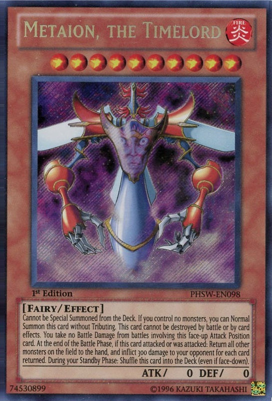 Metaion, the Timelord [PHSW-EN098] Secret Rare - Duel Kingdom