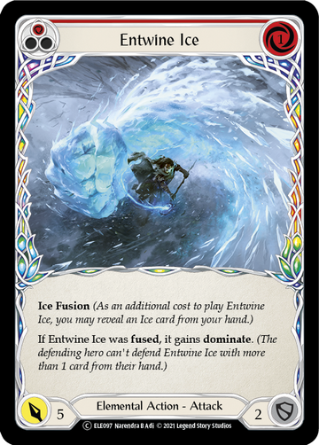 Entwine Ice (Red) [U-ELE097] Unlimited Rainbow Foil - Duel Kingdom