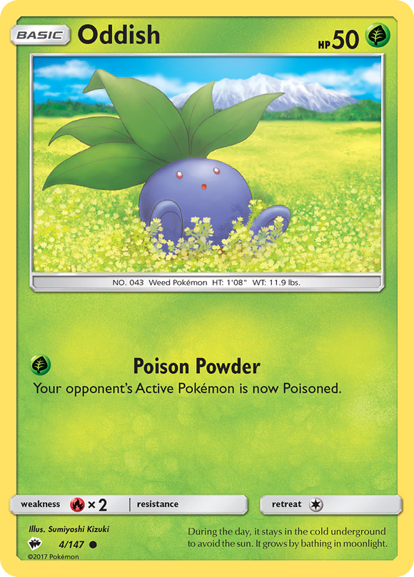 Oddish (4/147) [Sun & Moon: Burning Shadows] - Duel Kingdom