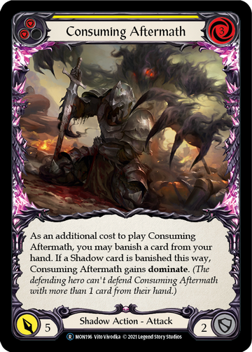 Consuming Aftermath (Yellow) (Rainbow Foil) [U-MON196-RF] Unlimited Rainbow Foil - Duel Kingdom