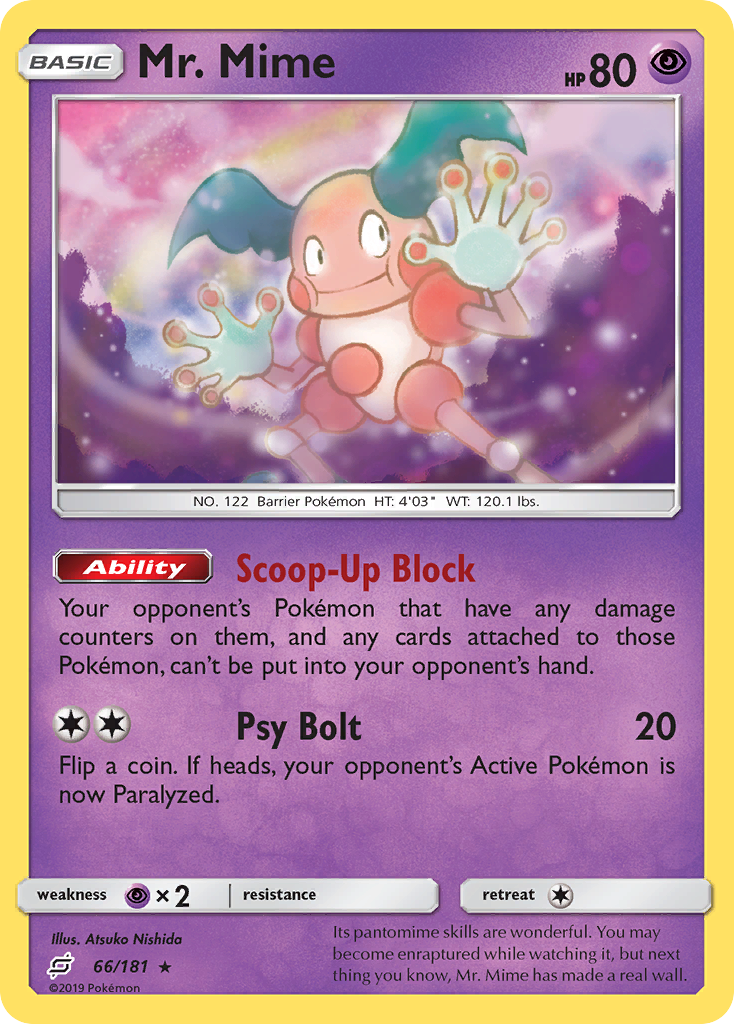 Mr. Mime (66/181) [Sun & Moon: Team Up] - Duel Kingdom