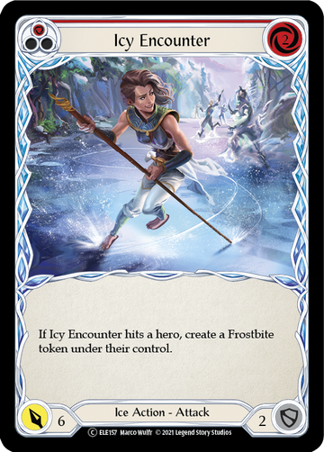 Icy Encounter (Red) [U-ELE157] Unlimited Rainbow Foil - Duel Kingdom