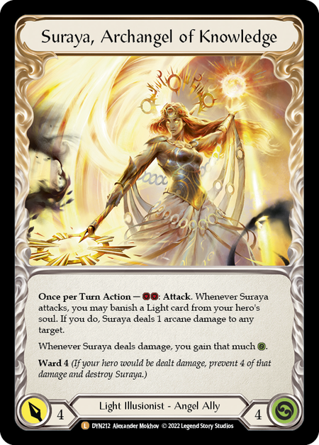 Invoke Suraya // Suraya, Archangel of Knowledge [DYN212] (Dynasty)  Cold Foil